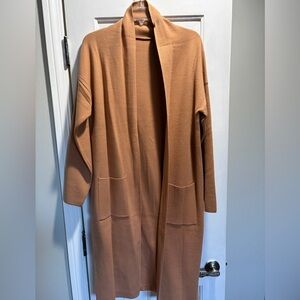 Women's Tan Open Front Sweater